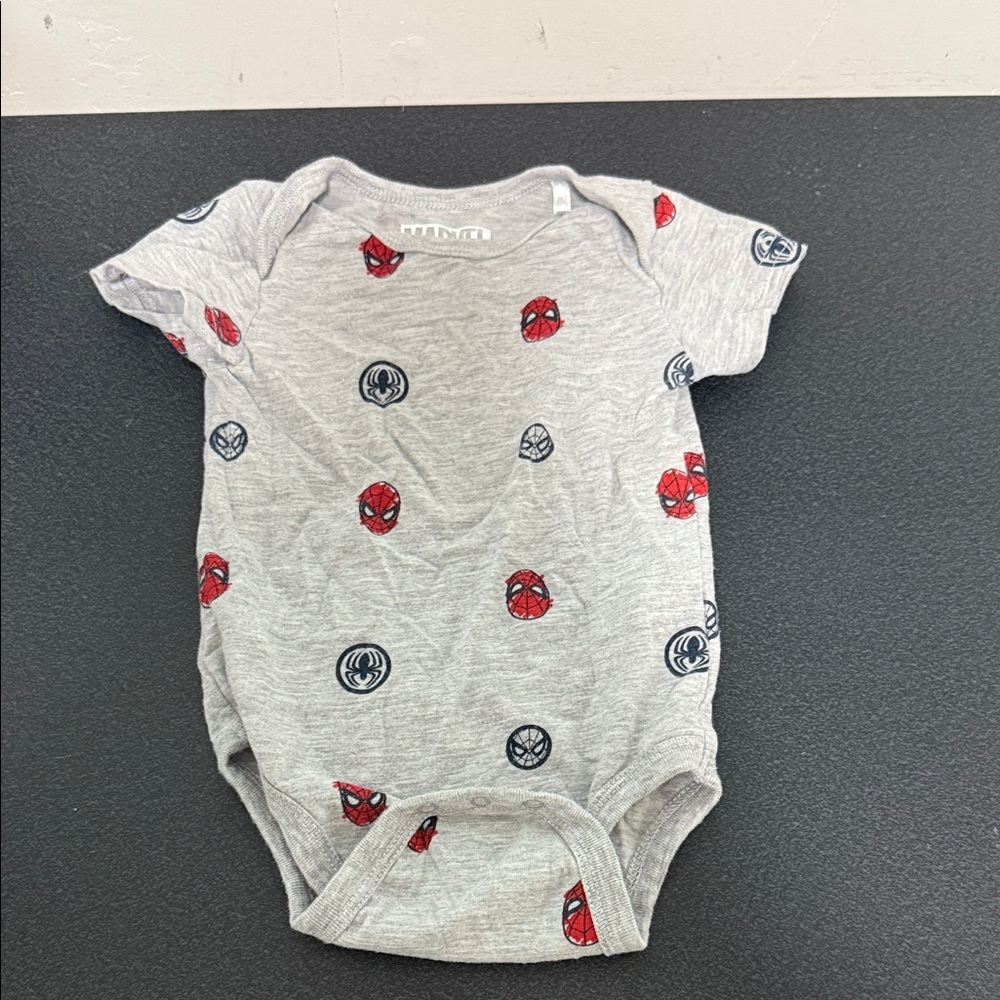 Marvel Gray and Red Spider-Man Baby Onesie
